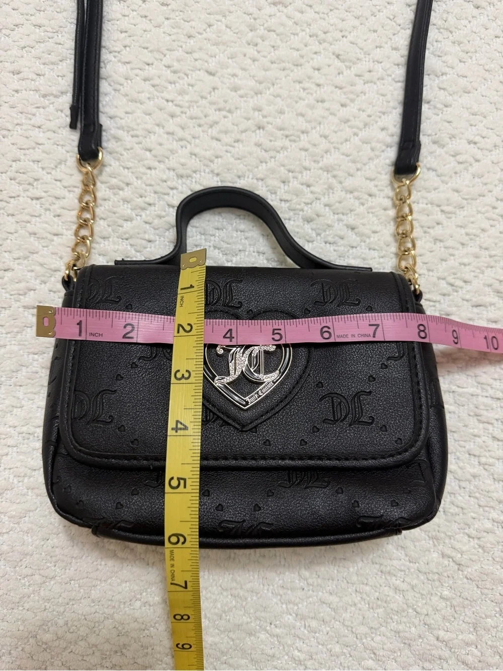 Juicy Couture Black Crossbody Chain Bag Y2K